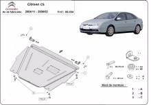 Ocelový kryt motoru Citroen C5 (2004-2007)
