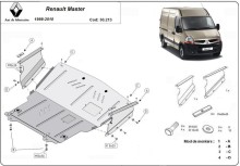 Ocelový kryt motoru Renault Master 2 (1998-2010)