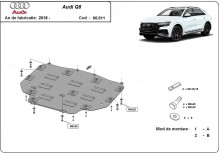 Ocelový kryt převodovky Audi Q8 (2018-2026)