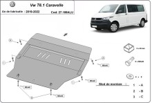 Hliníkový kryt motoru Volkswagen Caravelle (2019-2022)