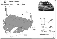 Stalowa Osłona pod silnik Skoda Roomster (2006-2015)