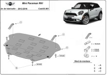 Ocelový kryt motoru Mini Paceman R61 (2012-2016)