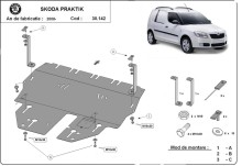 Ocelový kryt motoru Skoda Praktik (2006-2015)