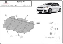 Ocelový kryt motoru Citroen C4 (2008-2013)