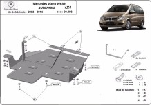 Ocelový kryt převodovky Mercedes Viano W639 - 4x4 - Automatická převodovka (2003-2014)