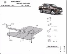 Ocelový kryt převodovky a reduktoru Volkswagen Amarok (2010-2022)