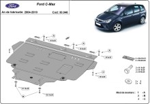 Ocelový kryt motoru Ford C - Max (2004-2010)