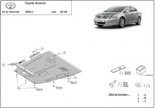 Ocelový kryt motoru Toyota Avensis (2008-2018)