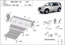 Ocelový kryt motoru Mercedes ML W163 (1998-2005)