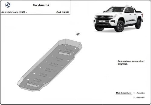 Ocelový kryt palivové nádrže Volkswagen Amarok (2022-2026)