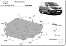 Ocelový kryt motoru Toyota Proace (2016-2026)
