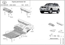 Ocelový kryt motoru Toyota Land Cruiser J120 (2002-2009)