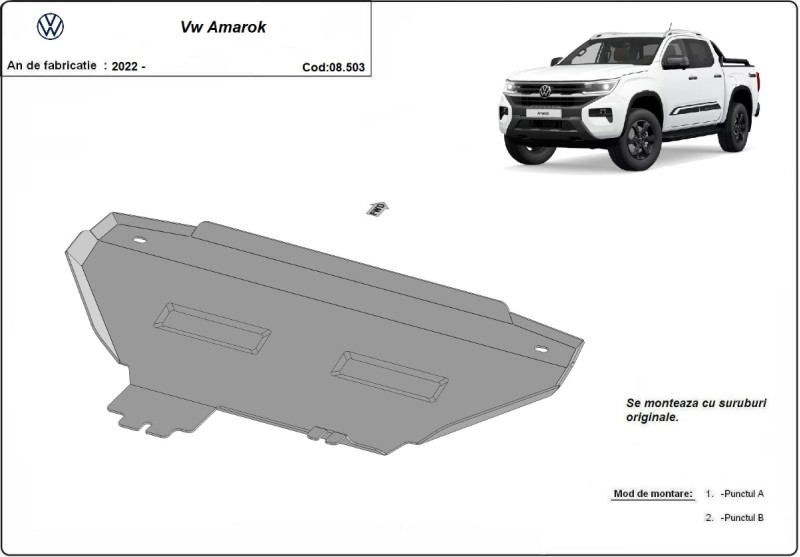 Ocelový kryt chladiče Volkswagen Amarok (2022-2026)