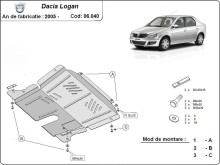 Ocelový kryt motoru Dacia Logan 1 (2005-2012)