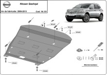 Ocelový kryt motoru Nissan Qashqai (2006-2013)