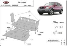 Ocelový kryt motoru Kia Sorento (2001-2006)