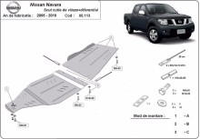 Ocelový kryt převodovky  Nissan Navara (2005-2015)