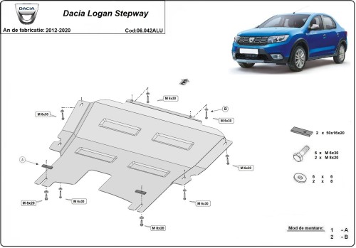 Hliníkový kryt motoru Dacia Logan II (2012-2020)