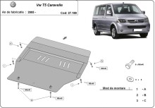 Ocelový kryt motoru Volkswagen T5 Caravelle (2003-2015)
