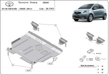 Ocelový kryt motoru Toyota Yaris - diesel (2005-2011)