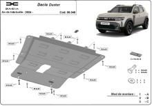 Ocelový kryt motoru Dacia Duster - 4x2 (2024-2026)
