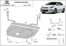 Ocelový kryt motoru Hyundai Solaris (2010-2018)