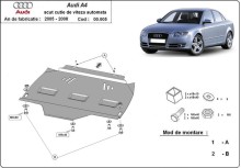 Ocelový kryt převodovky automat Audi A4 B7 All Road (2005-2008)
