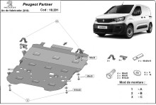 Ocelový kryt motoru Peugeot Partner (2018-2026)