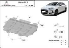 Ocelový kryt motoru Citroen DS5 (2011-2018)