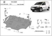 Ocelový kryt motoru VW Caddy - z WEBASTO (2011-2020)