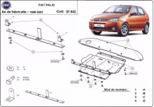 Ocelový kryt motoru Fiat Palio (1996-2003)