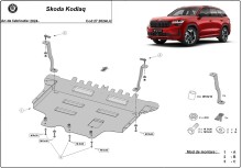 Hliníkový kryt motoru Skoda Kodiaq (2024-2026)