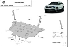 Hliníkový kryt motoru Skoda Kodiaq (2016-2024)