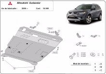 Ocelový kryt motoru Mitsubishi Outlander (2006-2012)