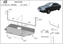 Ocelový kryt motoru Volvo S40 (1995-2004)
