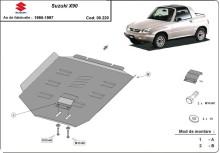 Ocelový kryt převodovky Suzuki X90 (1988-1999)