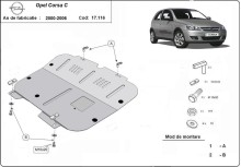 Ocelový kryt motoru Opel Corsa C (2000-2006)