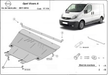 Ocelový kryt motoru Opel Vivaro (2011-2014)