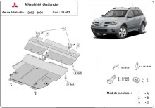 Ocelový kryt motoru Mitsubishi Outlander (2002-2006)