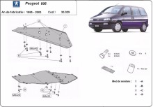 Ocelový kryt motoru Peugeot 806 (1995-2003)
