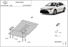 Hliníkový kryt katalyzátoru Toyota Corolla (2019-2026)