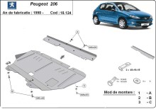 Ocelový kryt motoru Peugeot 206 (1998-2012)