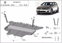 Ocelový kryt motoru VW Golf 7 - Manuální (2012-2020)