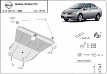 Ocelový kryt motoru Nissan Primera P12 (2001-2007)