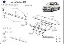 Ocelový kryt motoru Lancia Ypsilon (843) (2003-2011)