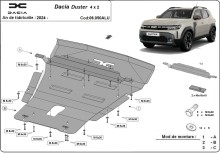 Hliníkový kryt motoru Dacia Duster- 4x2 (2024-2026)