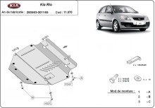 Ocelový kryt motoru Kia Rio 2 (2005-2011)