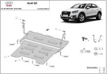 Hliníkový kryt motoru Audi Q2 (2016-2020)