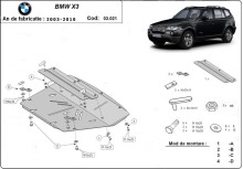 Ocelový kryt chladiče BMW X3 (2003-2010)