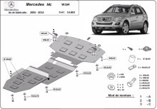 Ocelový kryt motoru Mercedes ML W164 (2005-2011)